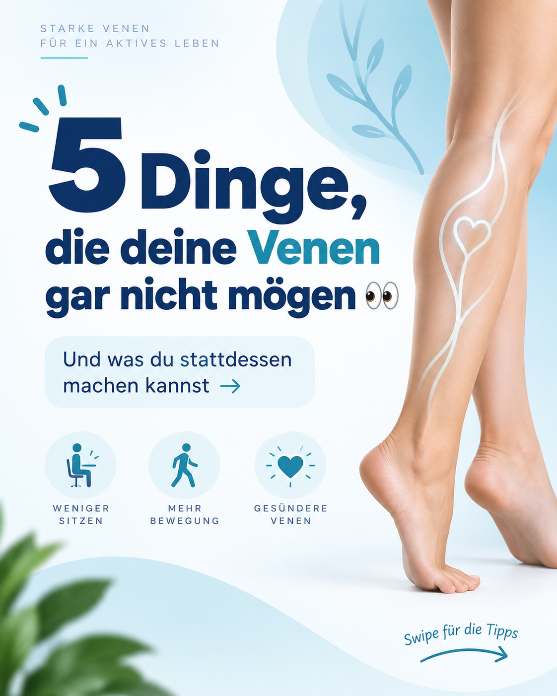 Infografik: 5 Dinge, die deine Venen gar nicht mögen